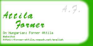 attila forner business card